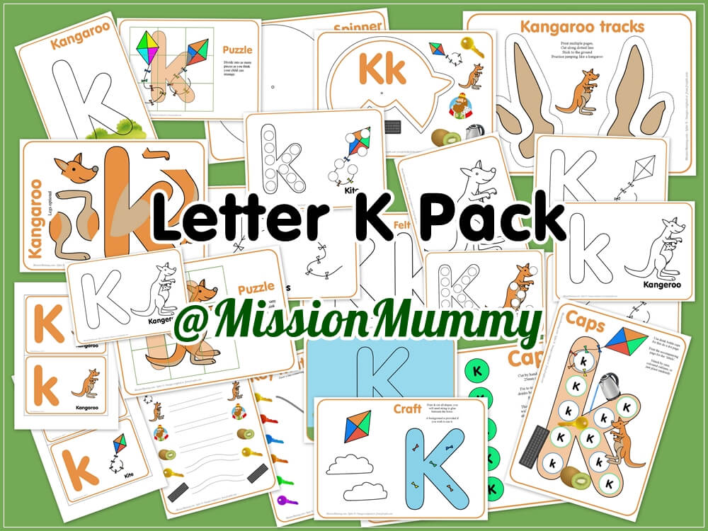 Letter K totschool pack
