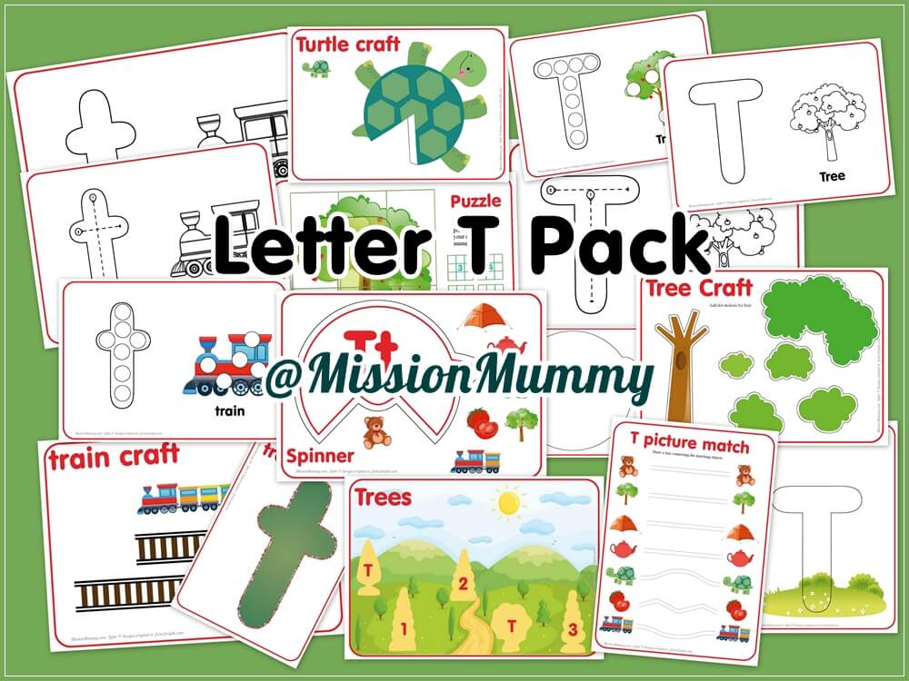 Letter T totschool pack